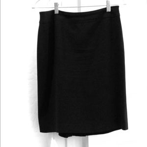 Ann Taylor black straight skirt with back pleat